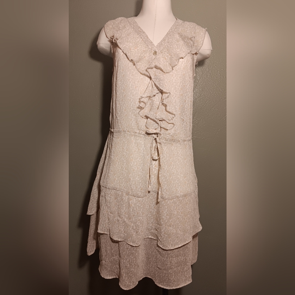 Old Navy Beige Patterned Dress